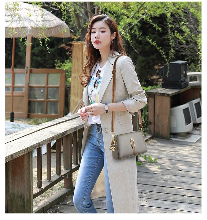 Sac à bandoulière en cuir véritable