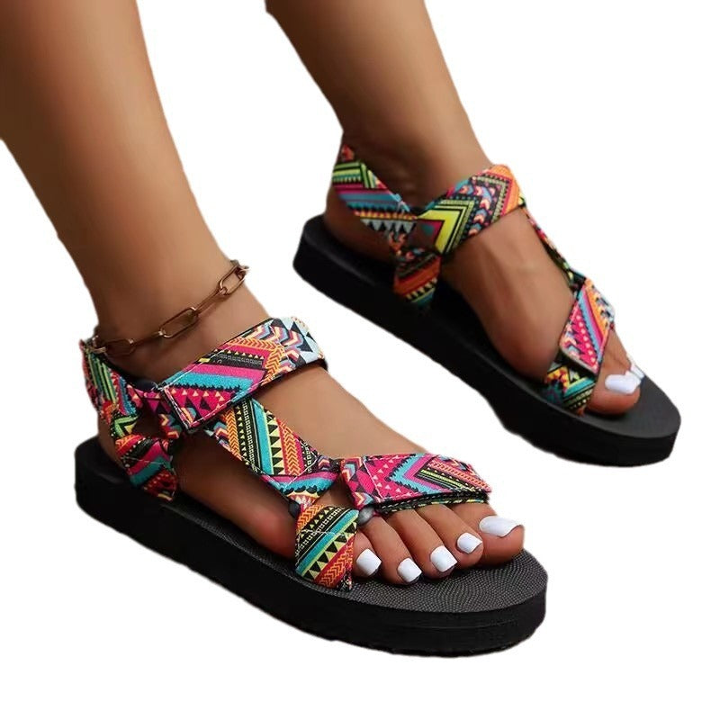 Sandales bohèmes plates pour femmes