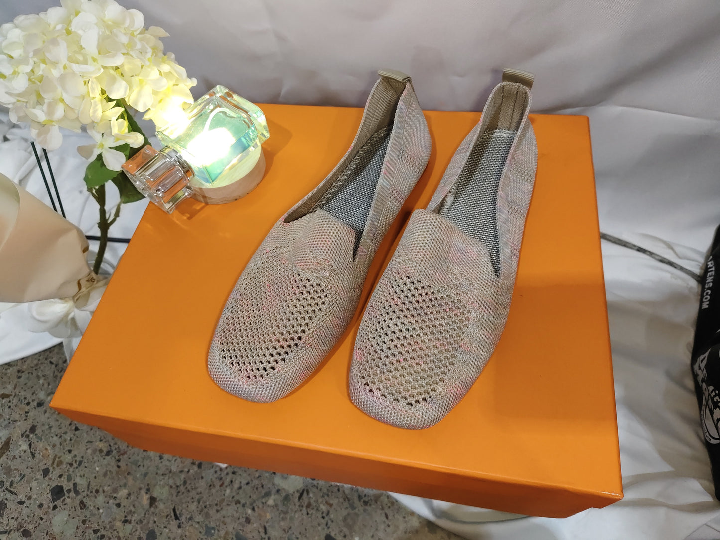 Mocassins élégants en maille respirante