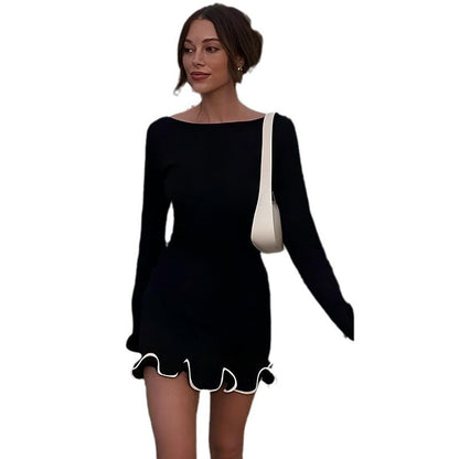 Robe Chic à Ourlet Ondulé