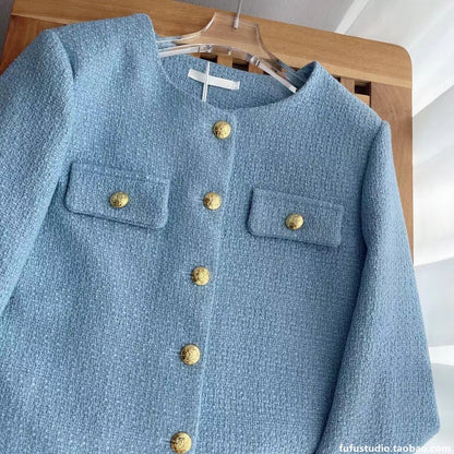 Veste Chic en Tweed Écru