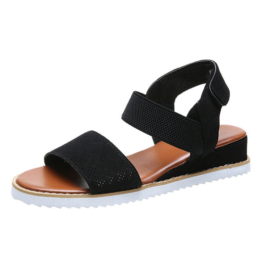 Sandales plates d’été à brides élastiques