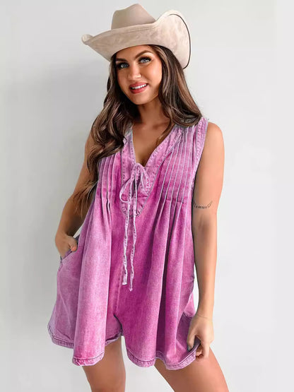 Robe Décontractée Sans Manches en Jean Léger