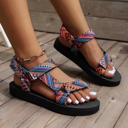 Sandales bohèmes plates pour femmes