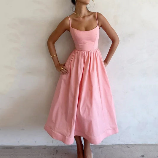 Robe d'Été Bohème à Bretelles