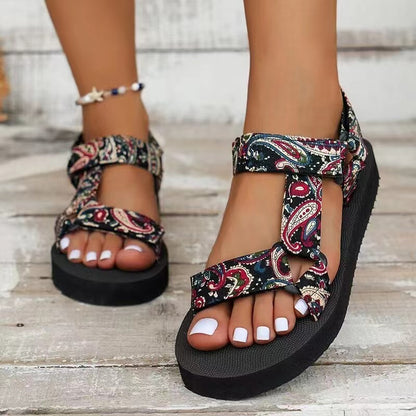 Sandales bohèmes plates pour femmes